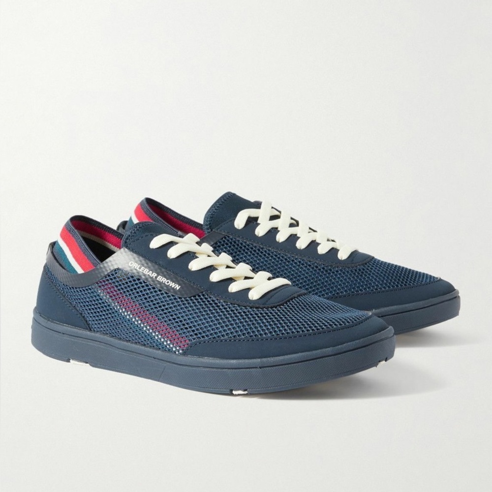 Orlebar Brown Mesh Navy‎ Sneakers Larson Striped Mesh Sneakers Blue